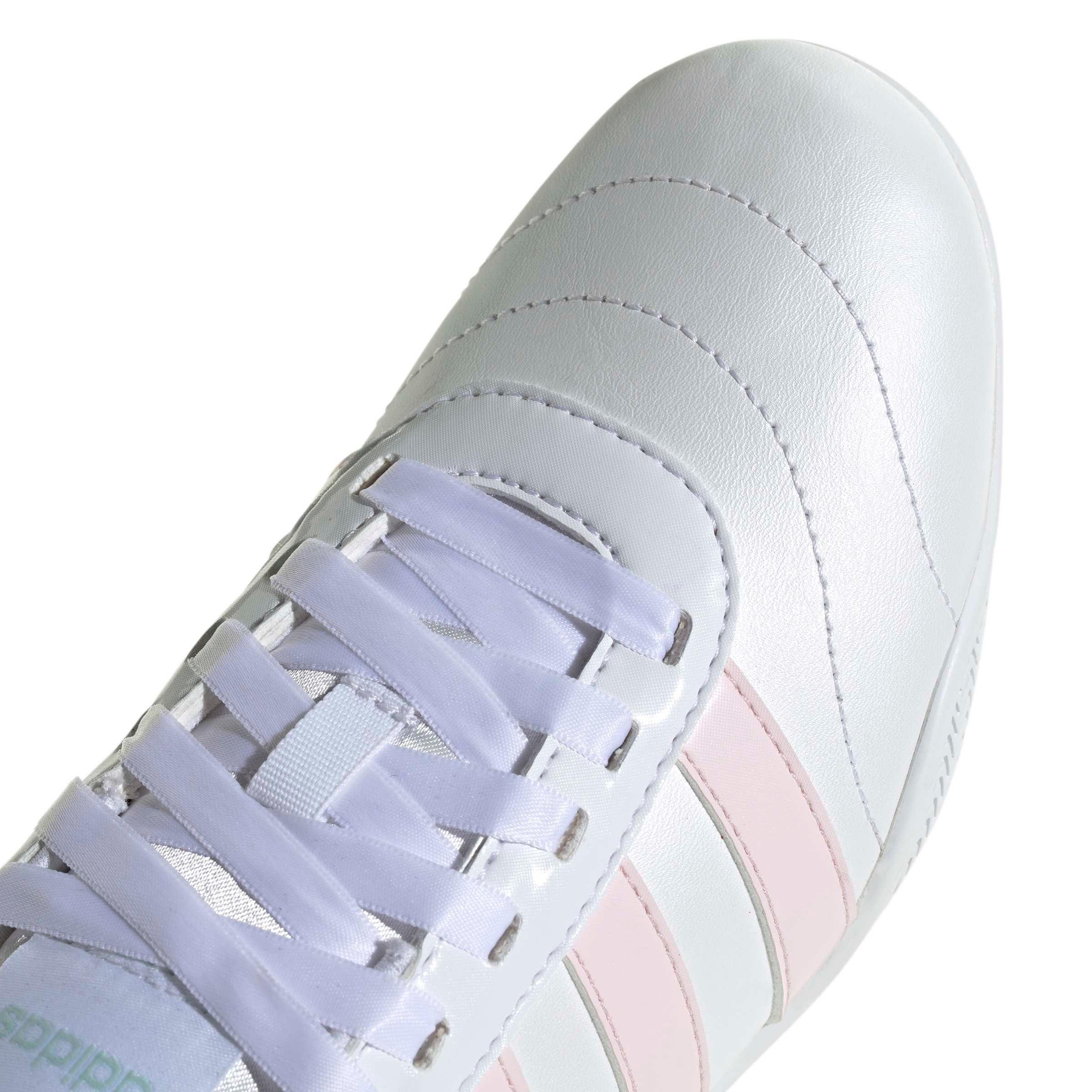 adidas Grand Court Lo "Ftwr White/Distilled Pink/Halo Mint" Grade School Girls' Shoe - WHITE/PINK/MINT