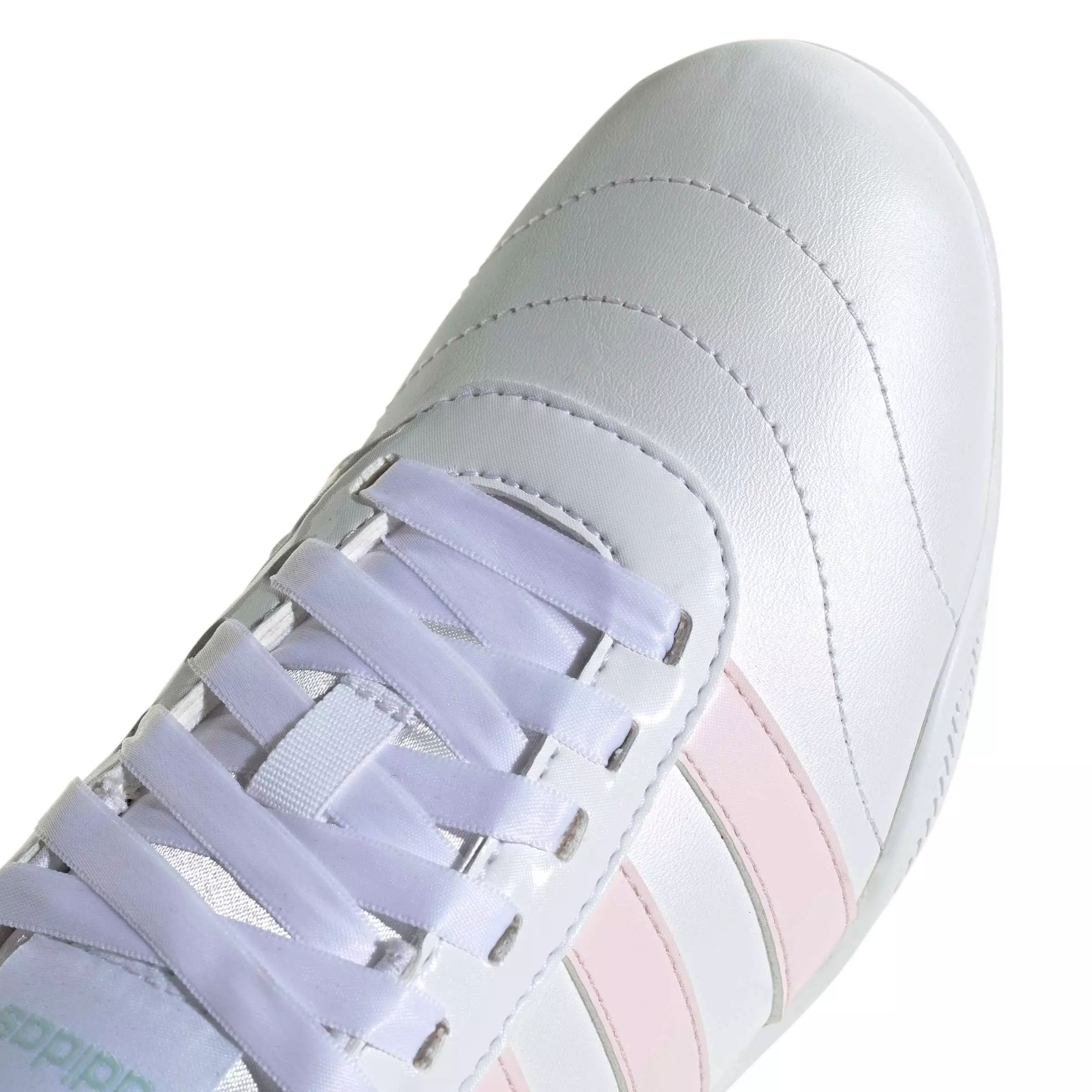 adidas Grand Court Lo "Ftwr White/Distilled Pink/Halo Mint" Grade School Girls' Shoe - WHITE/PINK/MINT
