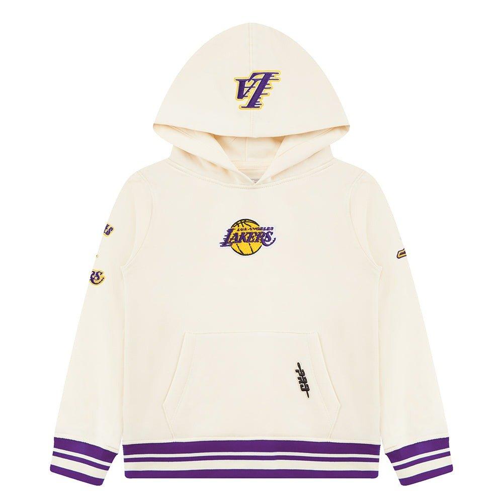 Pro Standard Toddler Boys' NBA Los Angeles Lakers Retro Classic Rib Fleece PO Hoodie - White/Purple - WHITE/PURPLE Thumbnail View 1