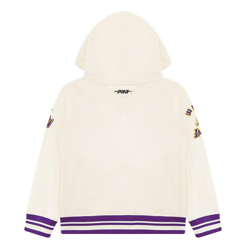 Pro Standard Toddler Boys' NBA Los Angeles Lakers Retro Classic Rib Fleece PO Hoodie -White/Purple - WHITE/PURPLE Thumbnail View 2
