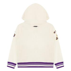 Pro Standard Toddler Boys' NBA Los Angeles Lakers Retro Classic Rib Fleece PO Hoodie -White/Purple