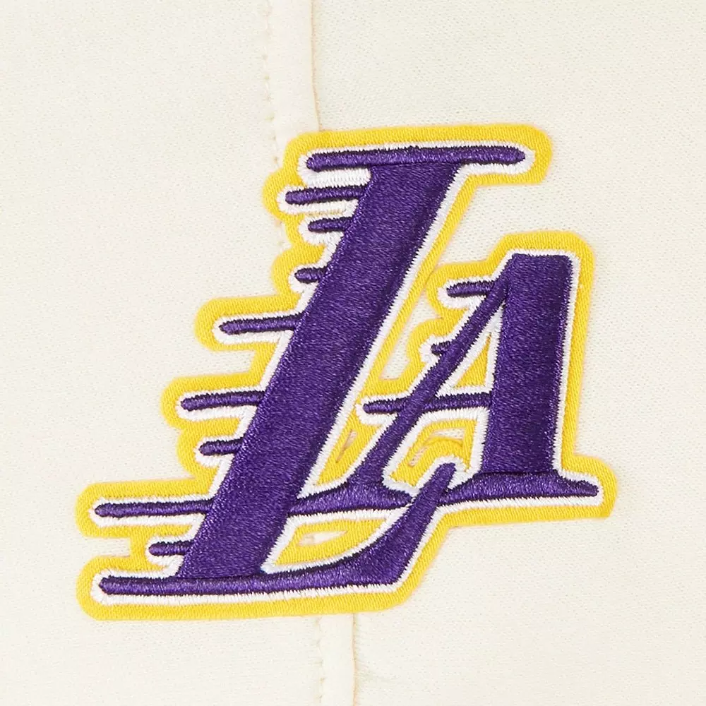 Pro Standard Toddler Boys' NBA Los Angeles Lakers Retro Classic Rib Fleece PO Hoodie -White/Purple - WHITE/PURPLE