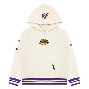 Pro Standard Toddler Boys' NBA Los Angeles Lakers Retro Classic Rib Fleece PO Hoodie -White/Purple