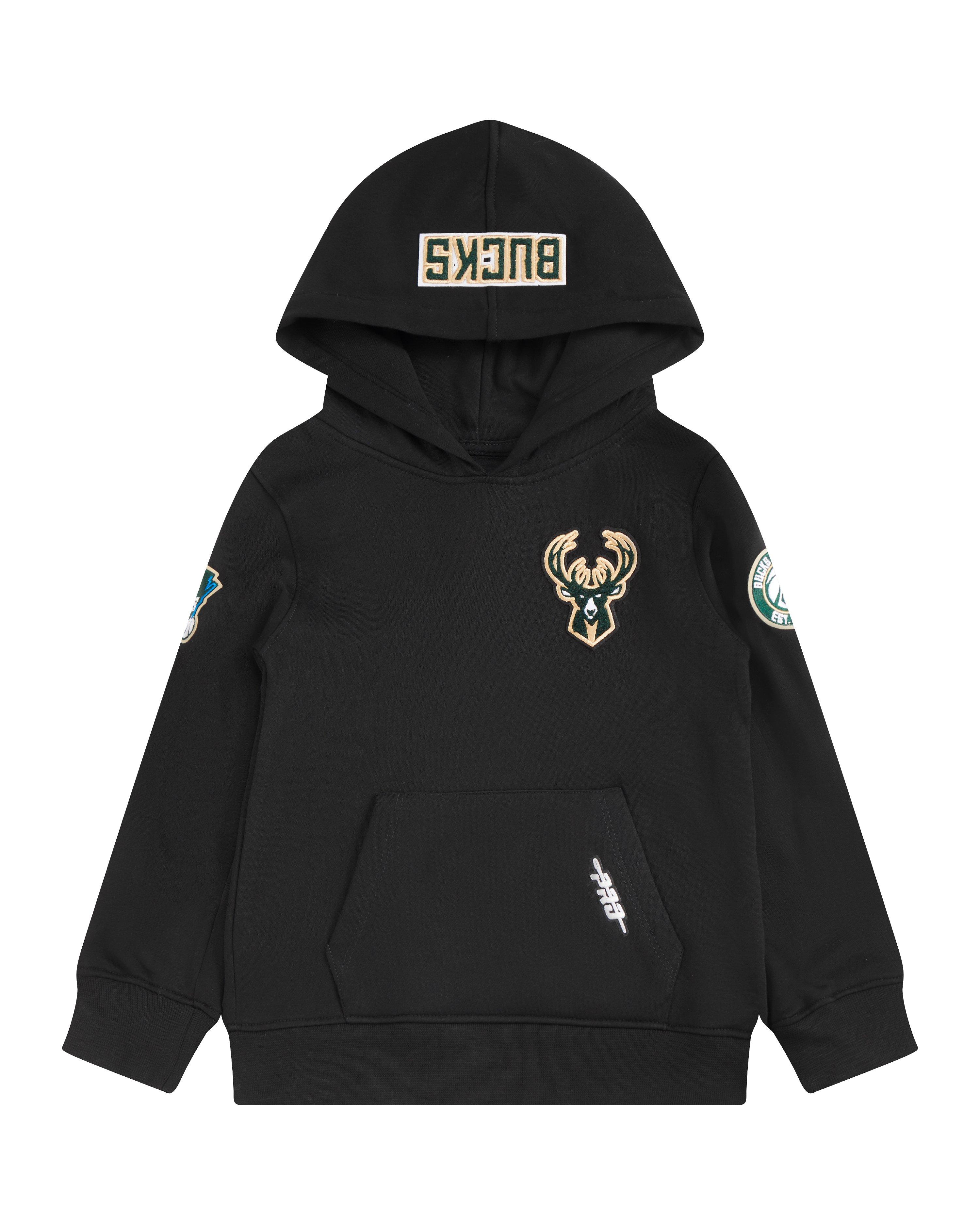 Pro Standard Toddle Boys' NBA Milwaukee Bucks Classic Fleece PO​ Hoodie -Black - BLACK Thumbnail View 1