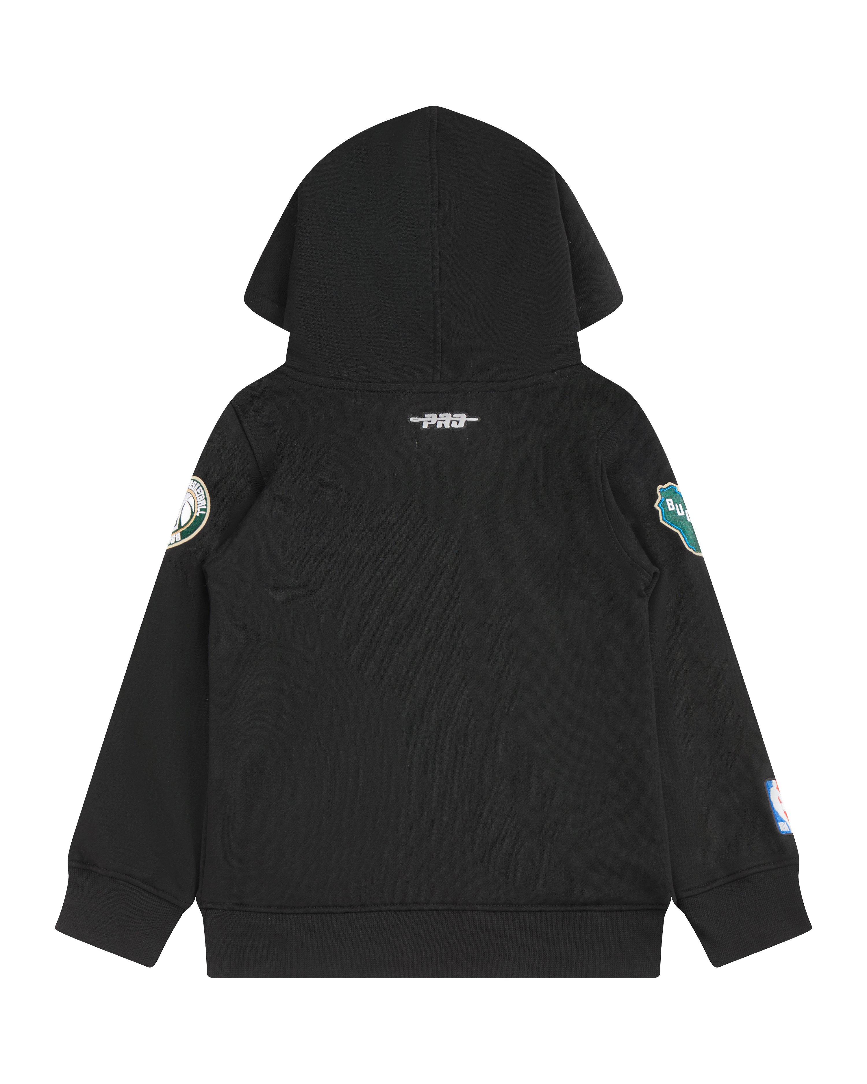Pro Standard Toddle Boys' NBA Milwaukee Bucks Classic Fleece PO​ Hoodie -Black - BLACK Thumbnail View 2