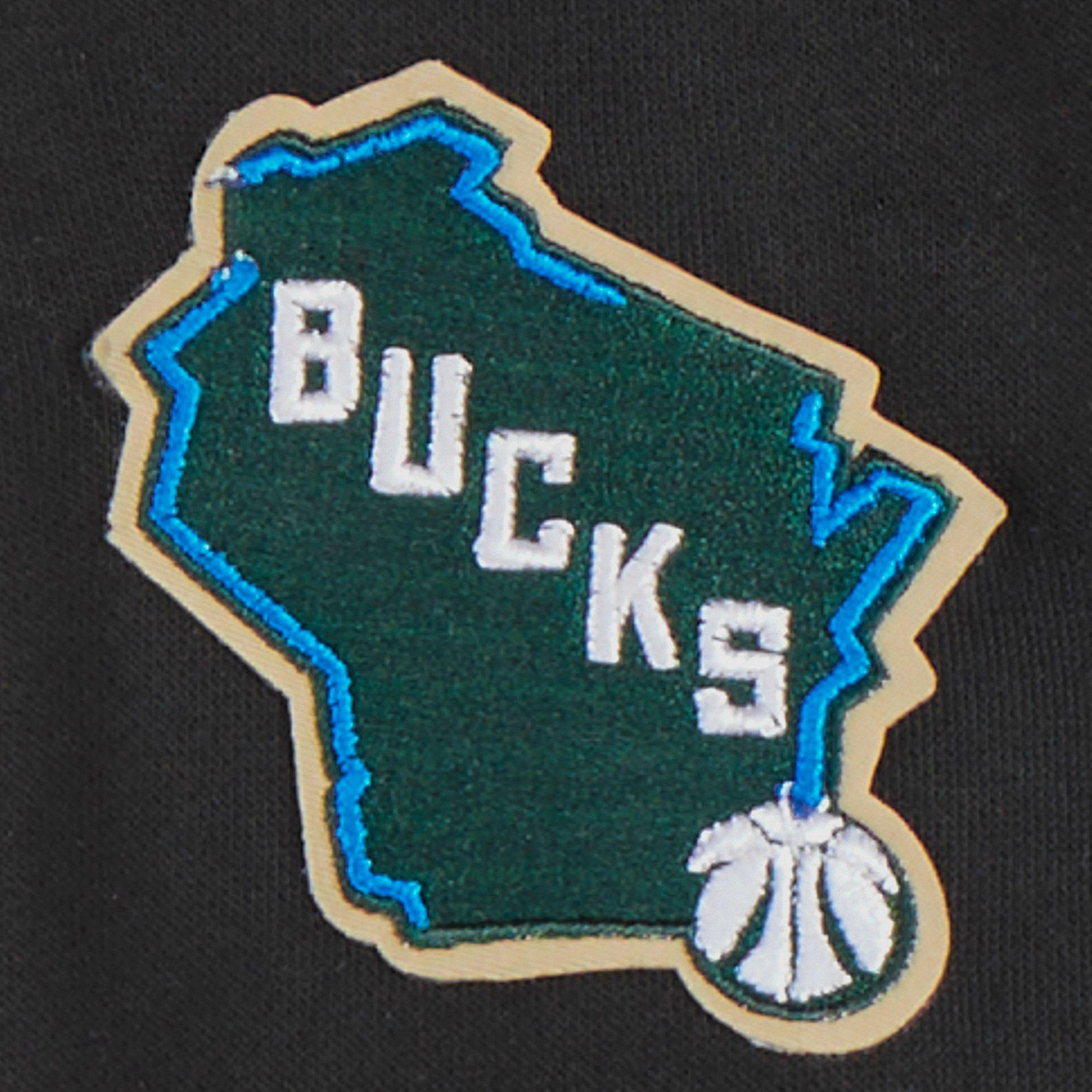 Pro Standard Toddle Boys' NBA Milwaukee Bucks Classic Fleece PO​ Hoodie - Black - BLACK Thumbnail View 4