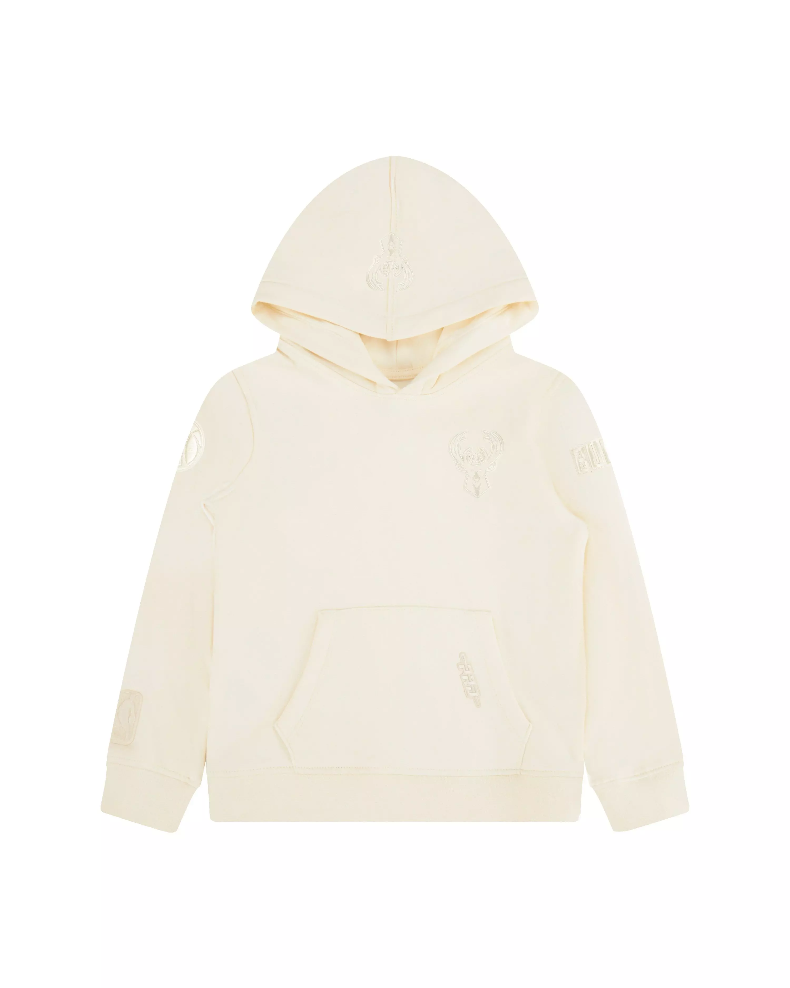 Pro Standard Toddler Boys' NBA Milwaukee Bucks Neutral Fleece PO Hoodie - Cream - CREAM