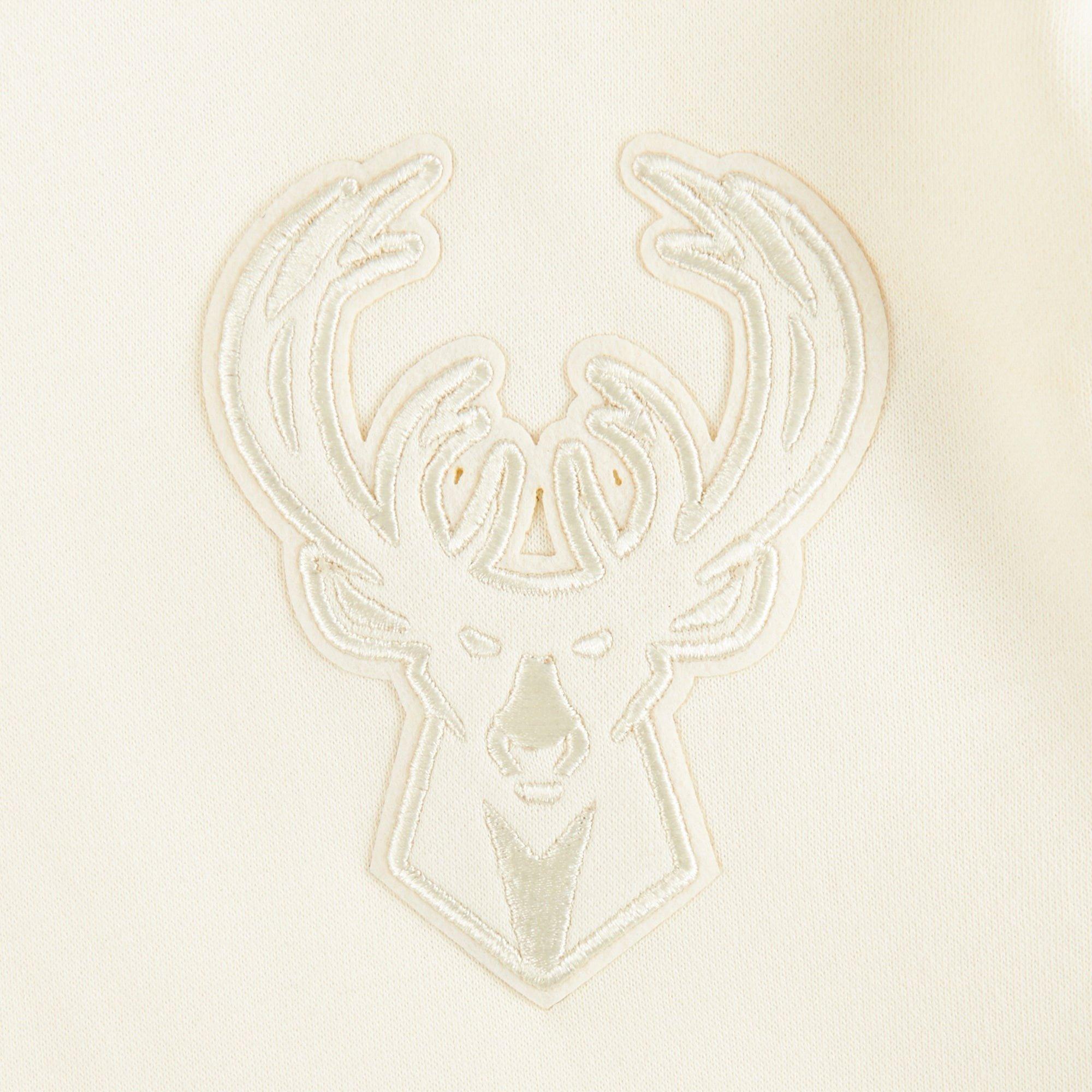 Pro Standard Toddler Boys' NBA Milwaukee Bucks Neutral Fleece PO Hoodie - Cream - CREAM Thumbnail View 3