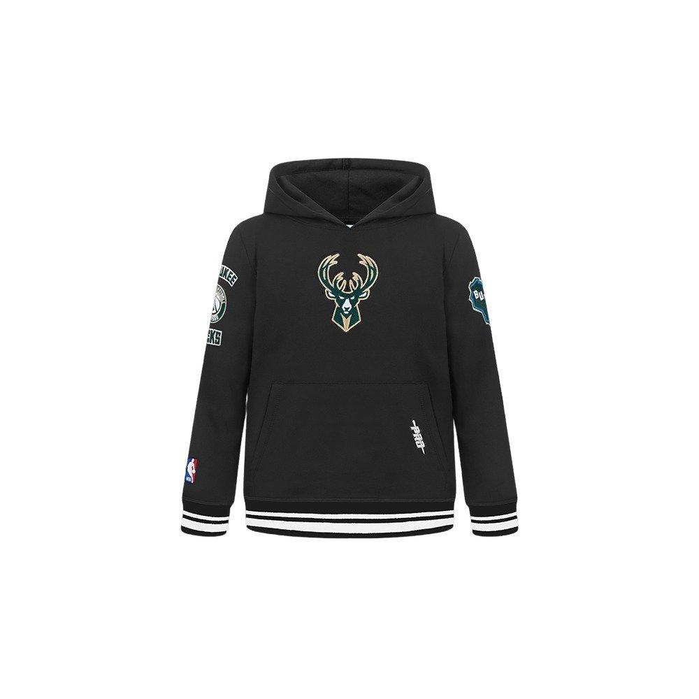 Pro Standard Toddler Boys' NBA Milwaukee Bucks Retro Classic Rib Fleece Pullover Hoodie -Black - BLACK Thumbnail View 1