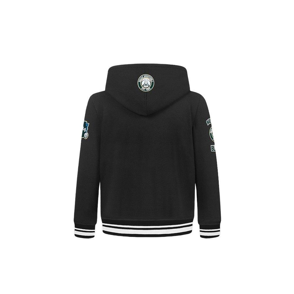 Pro Standard Toddler Boys' NBA Milwaukee Bucks Retro Classic Rib Fleece Pullover Hoodie -Black - BLACK Thumbnail View 2