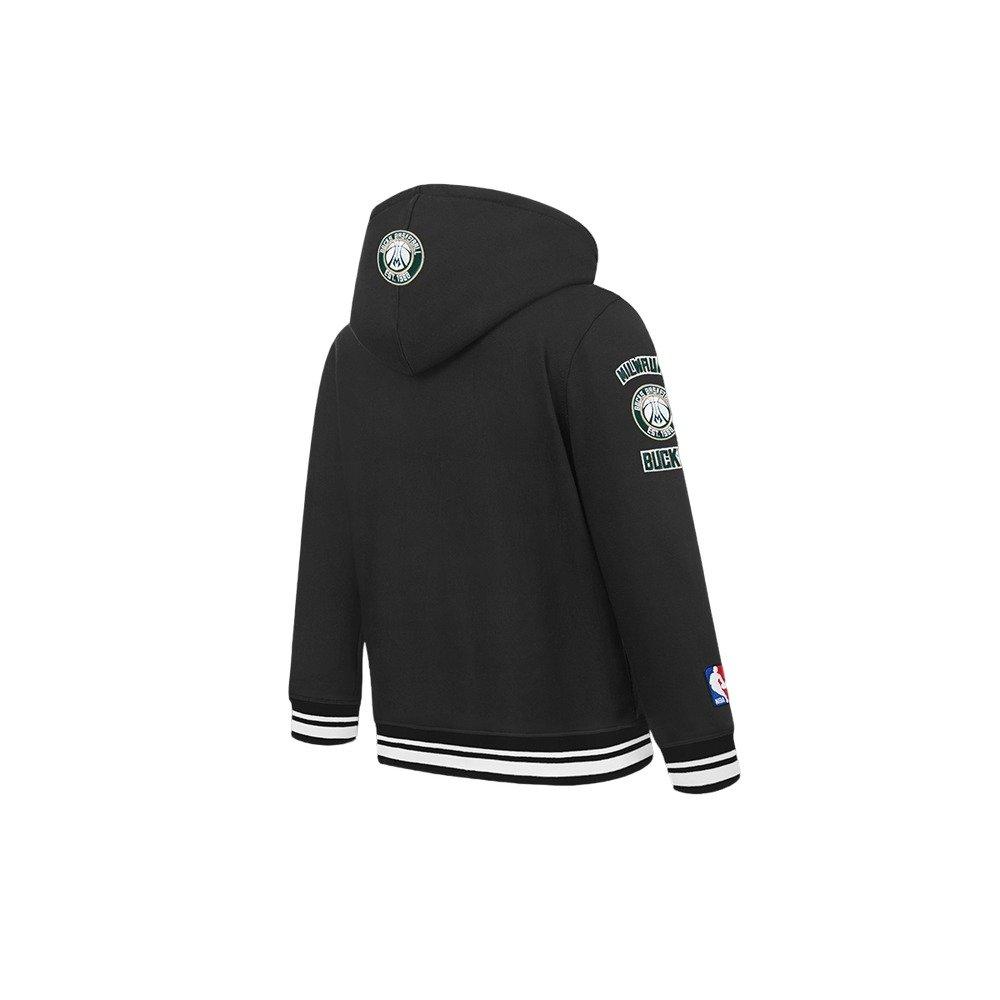 Pro Standard Toddler Boys' NBA Milwaukee Bucks Retro Classic Rib Fleece Pullover Hoodie -Black - BLACK Thumbnail View 4