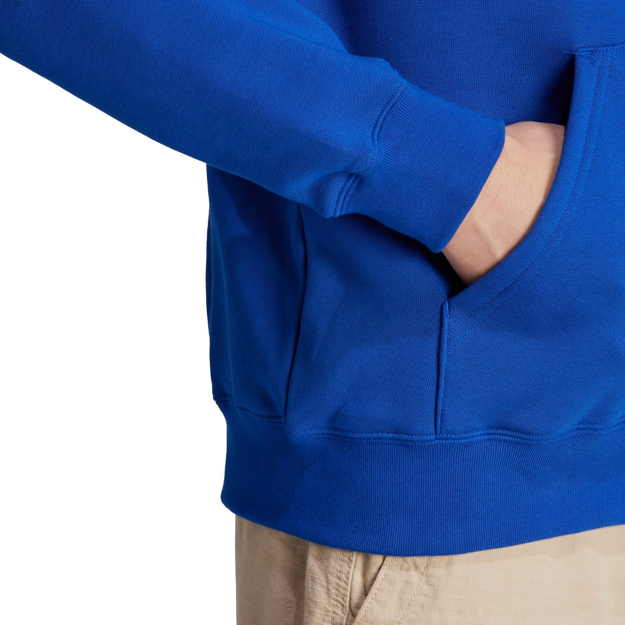 adidas trefoil hoodie royal blue