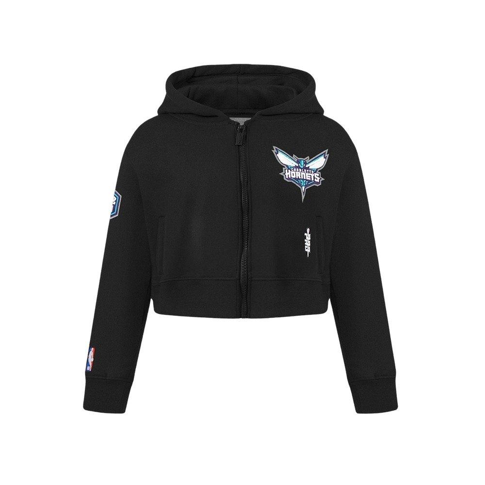 Pro Standard Big Girls' NBA Charlotte Hornets Classic Fleece Full-Zip Jacket -Black - BLACK Thumbnail View 1