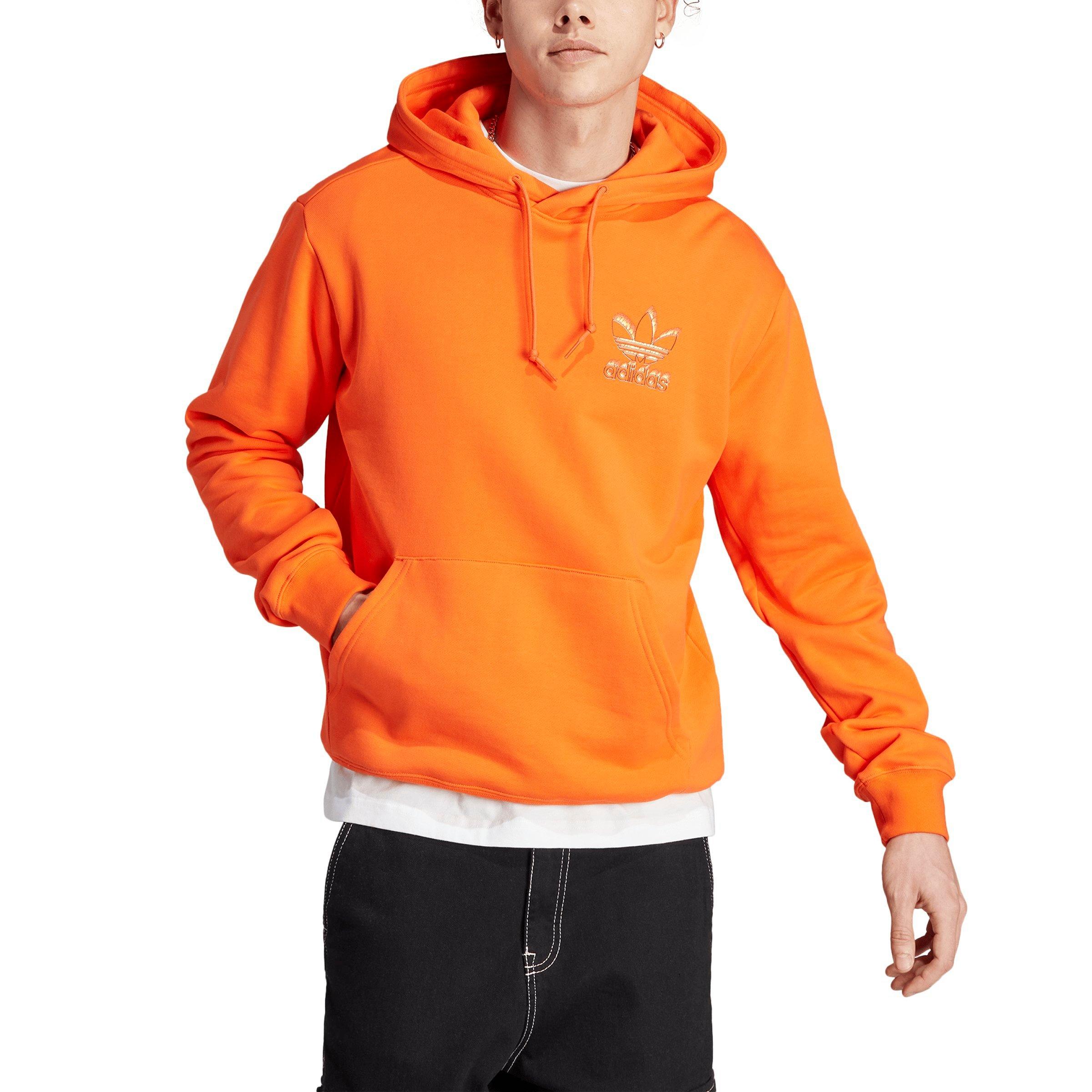 Orange adidas trefoil outlet hoodie