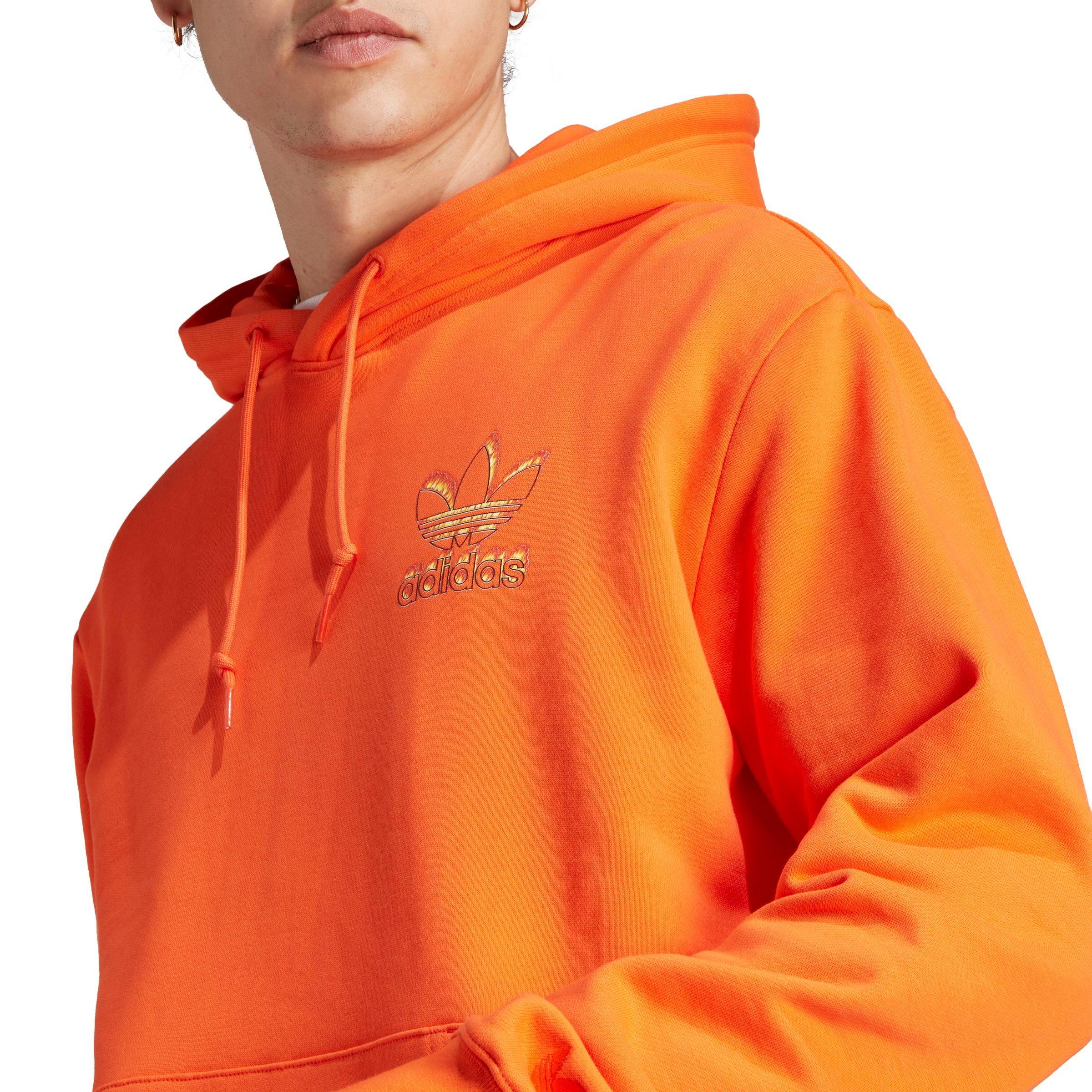 Adidas originals oversized trefoil logo hoodie in orange hotsell