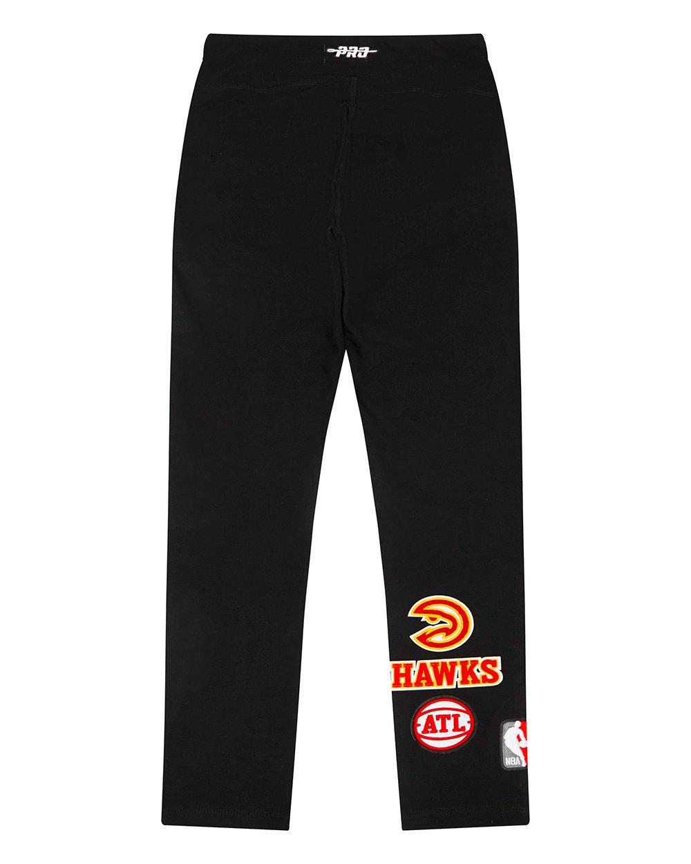 Pro Standard Big Girls' NBA Atlanta Hawks Retro Classic Leggings - Black - BLACK Thumbnail View 2