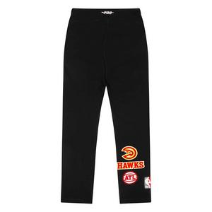 Pro Standard Big Girls' NBA Atlanta Hawks Retro Classic Leggings -Black