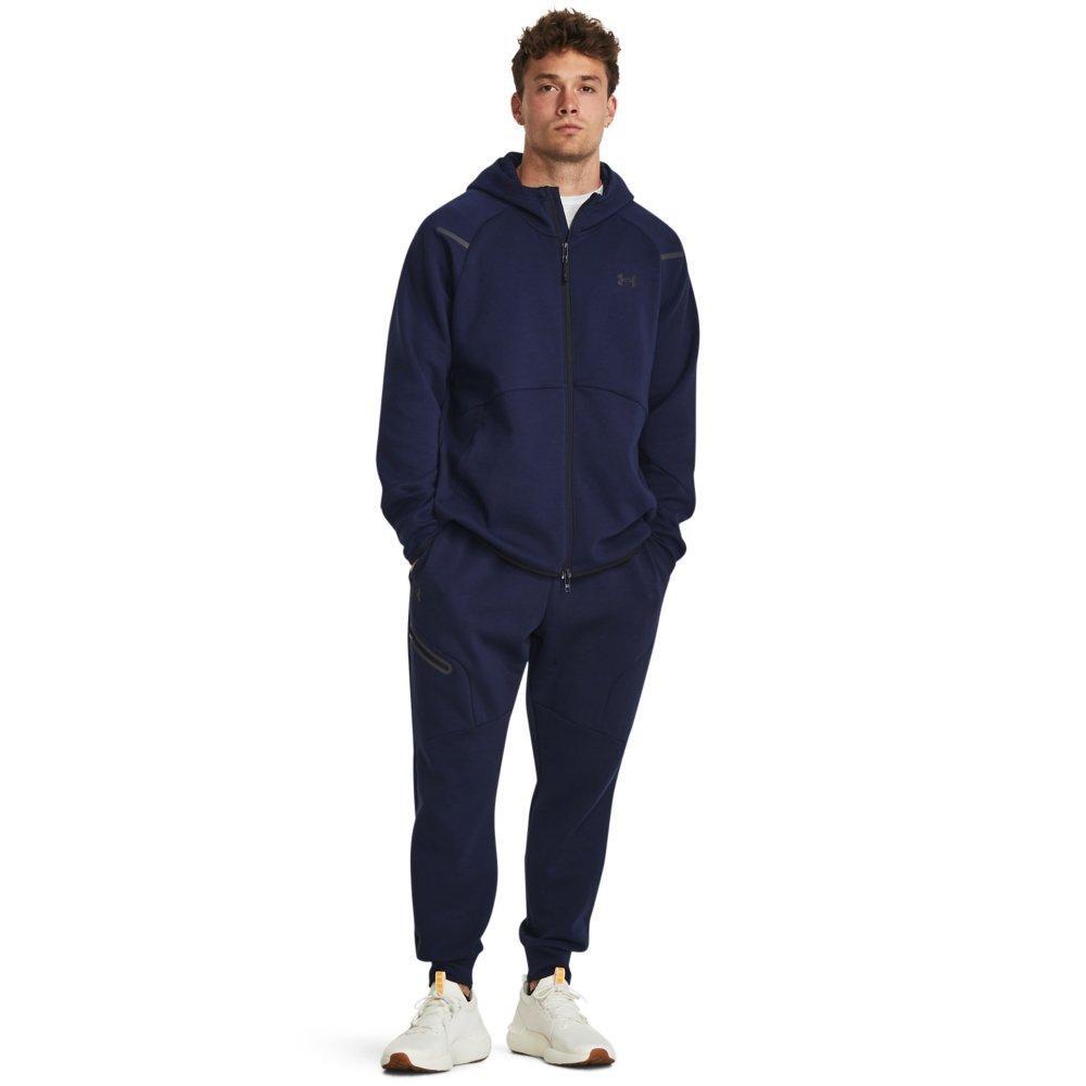 Under Armour Men's Unstoppable Fleece Joggers - NAVY/BLACK Thumbnail View 4