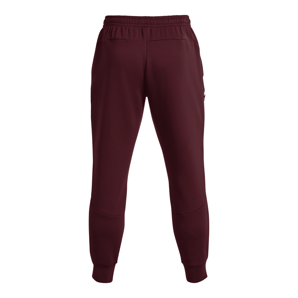 Under Armour Men's Unstoppable Fleece Joggers - Black/Red - MAROON/BLACK Thumbnail View 7