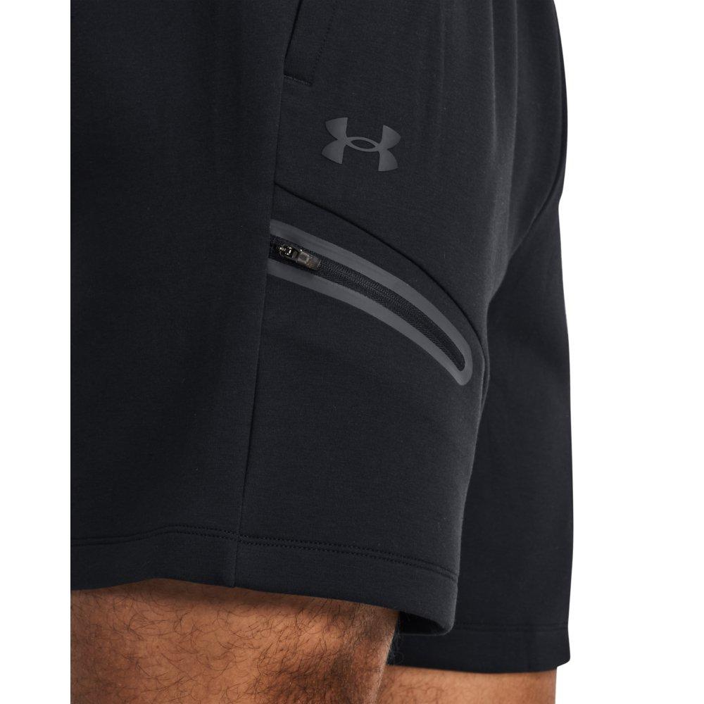 Under Armour Men's Unstoppable Fleece Shorts - BLACK Thumbnail View 3