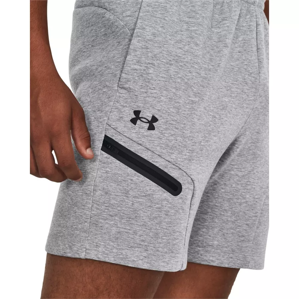 Under Armour Men's Unstoppable Fleece Shorts - GREY/BLACK
