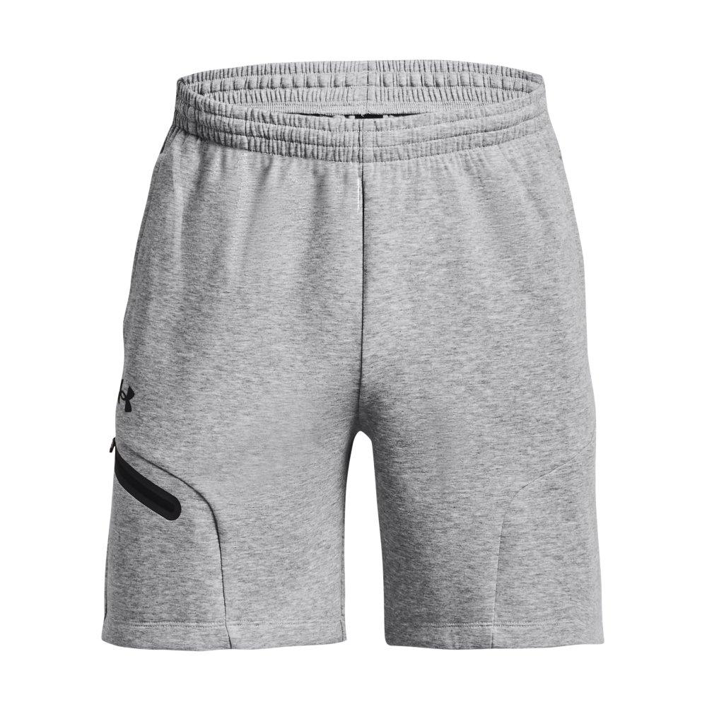 Under Armour Men's Unstoppable Fleece Shorts - GREY/BLACK Thumbnail View 5