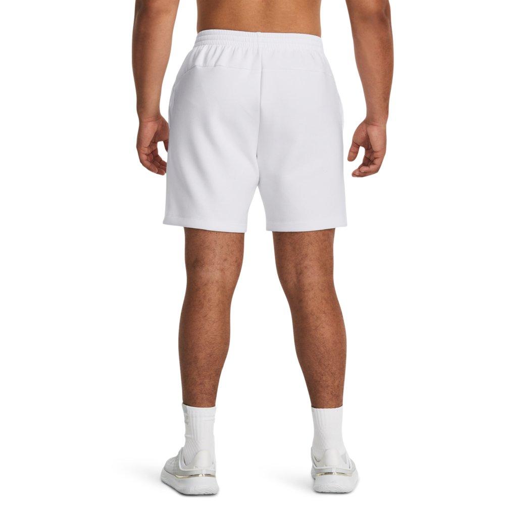 Under Armour Men's Unstoppable Fleece Shorts - WHITE/BLACK Thumbnail View 2
