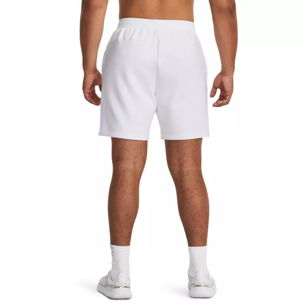 Under Armour Men's Unstoppable Fleece Shorts - WHITE/BLACK