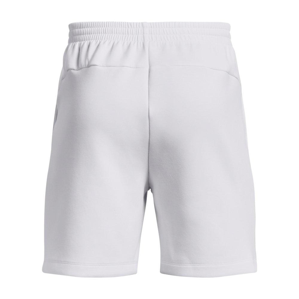 Under Armour Men's Unstoppable Fleece Shorts - WHITE/BLACK Thumbnail View 6