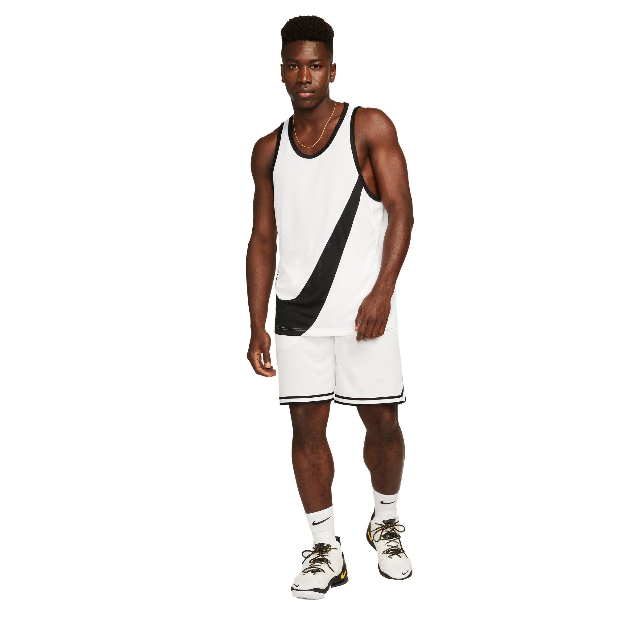 Nike Men's Dri-FIT DNA 10" Basketball Shorts - WHITE Thumbnail View 6