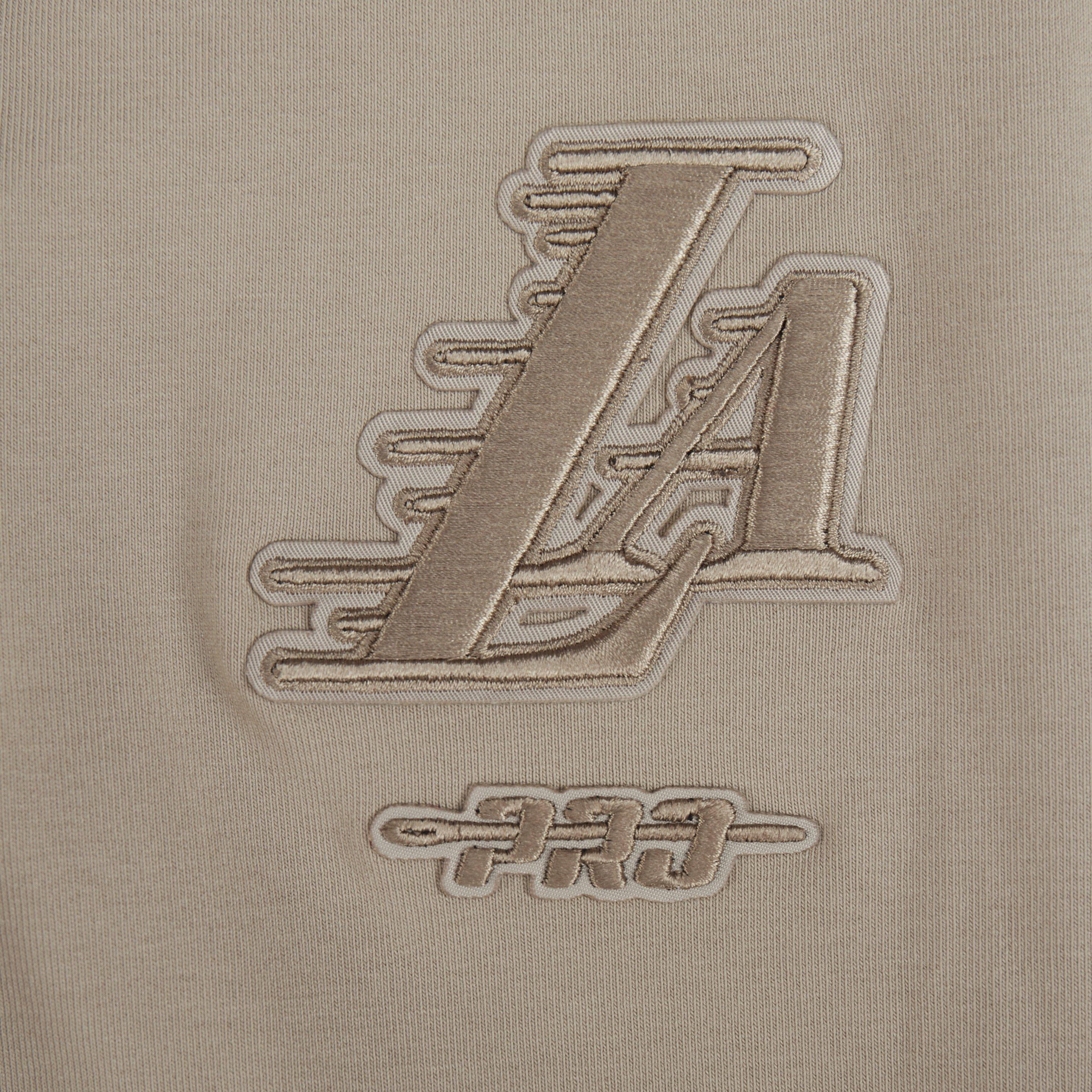 Pro Standard Big Girls' NBA Los Angeles Lakers Neutral Leggings -Stone - STONE Thumbnail View 3