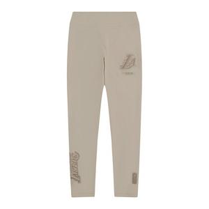 Pro Standard Big Girls' NBA Los Angeles Lakers Neutral Leggings -Stone