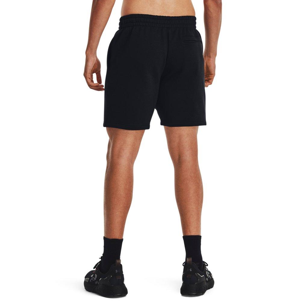 Under Armour Men's Essential Fleece Shorts - BLACK/WHITE Thumbnail View 2