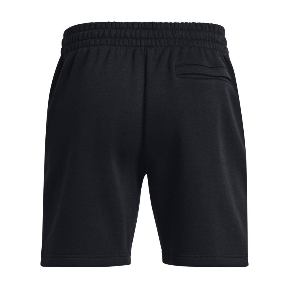 Under Armour Men's Essential Fleece Shorts - BLACK/WHITE Thumbnail View 5