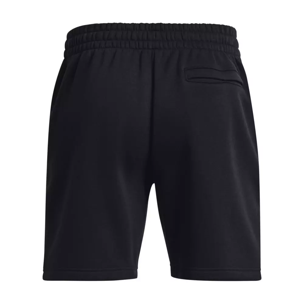 Under Armour Men's Essential Fleece Shorts - BLACK/WHITE