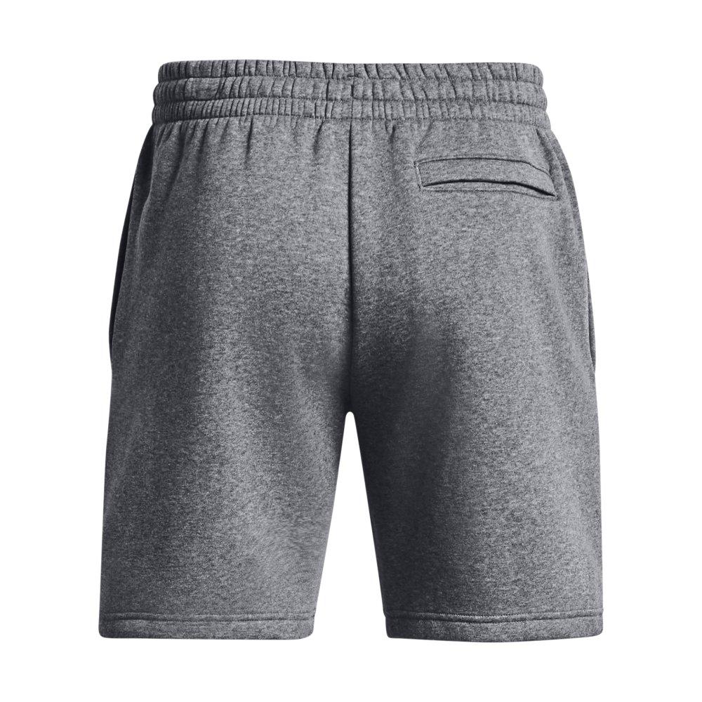 Under Armour Men's Essential Fleece Shorts - GREY/WHITE Thumbnail View 5