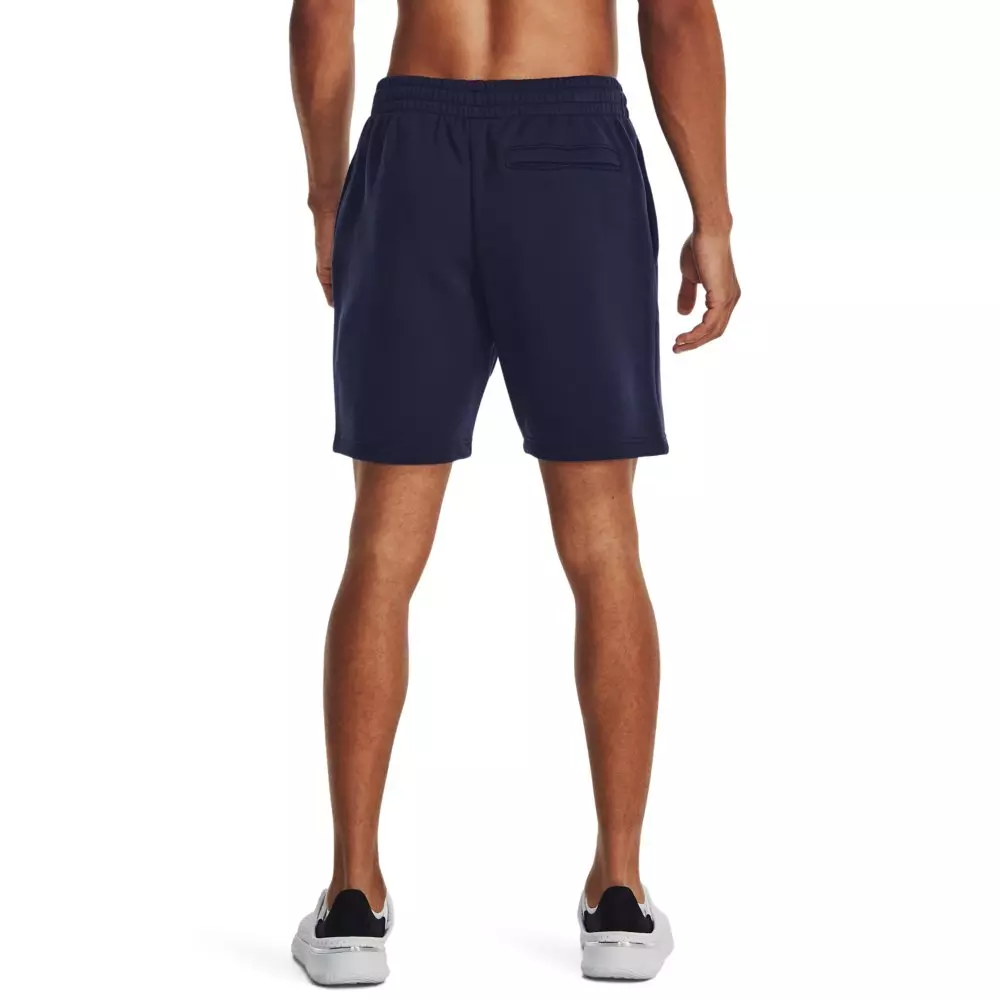 Under Armour Men's Essential Fleece Shorts - NAVY/WHITE