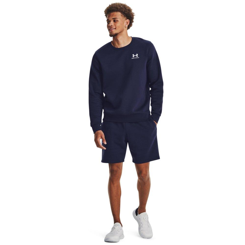 Under Armour Men's Essential Fleece Shorts - NAVY/WHITE Thumbnail View 3