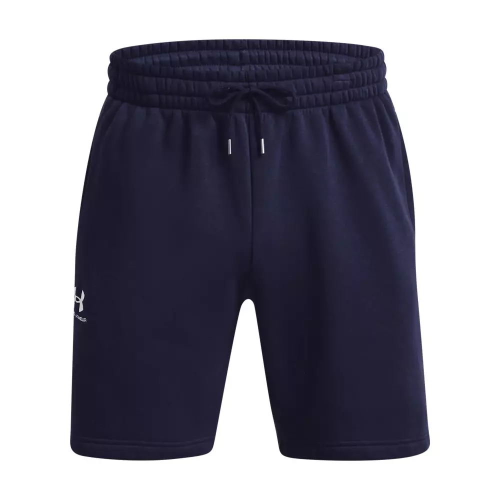 Under Armour Men's Essential Fleece Shorts - NAVY/WHITE