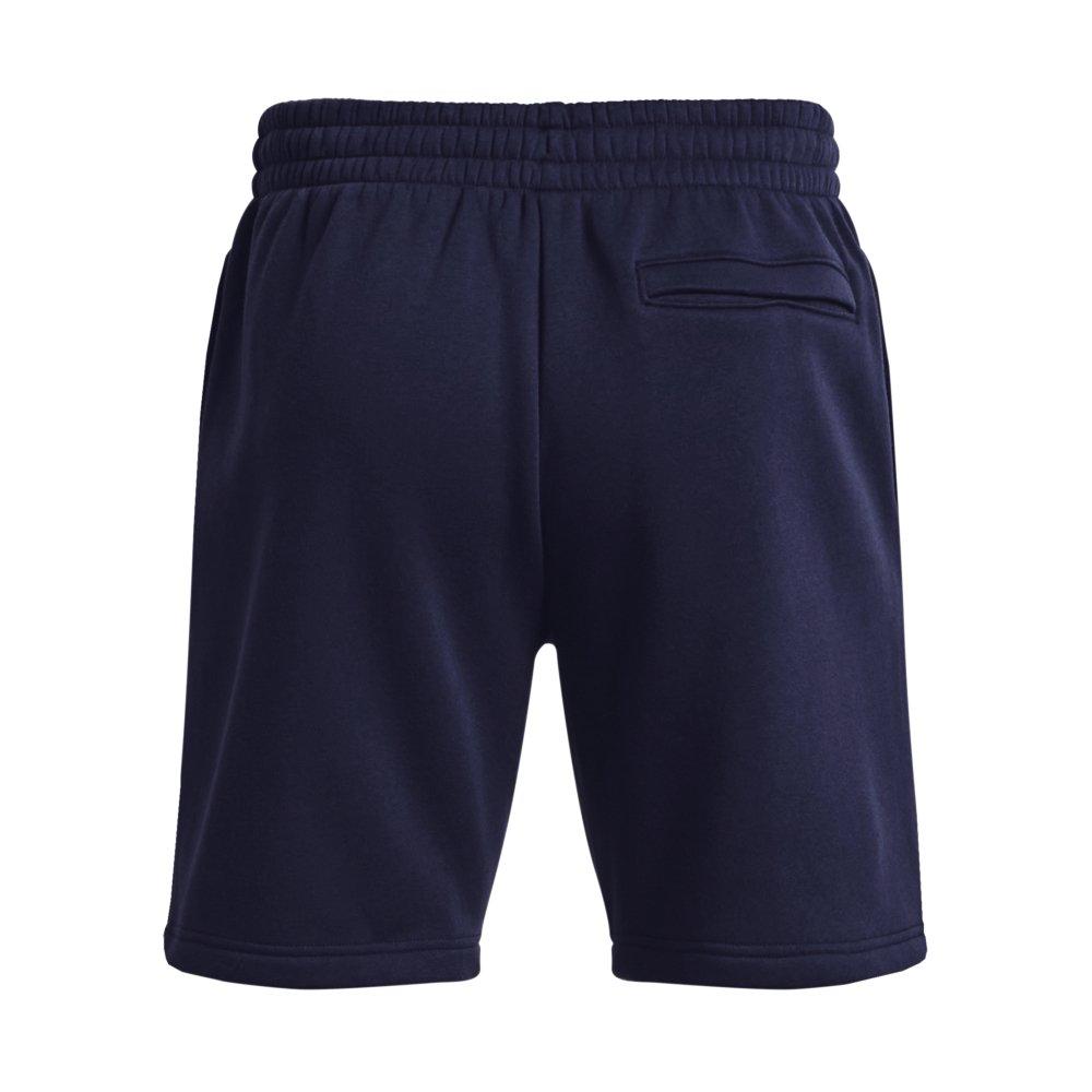 Under Armour Men's Essential Fleece Shorts - NAVY/WHITE Thumbnail View 5