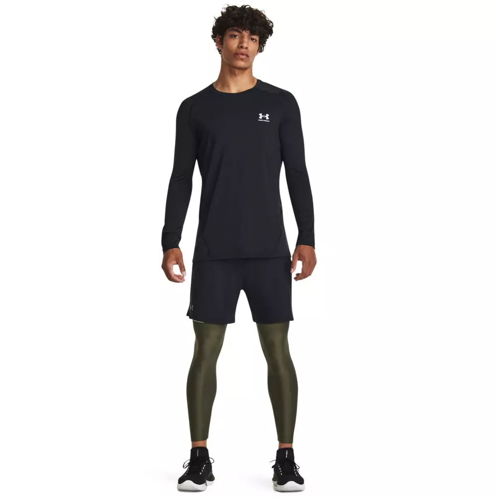 Under Armour Men's HeatGear Leggings - GREEN/WHITE