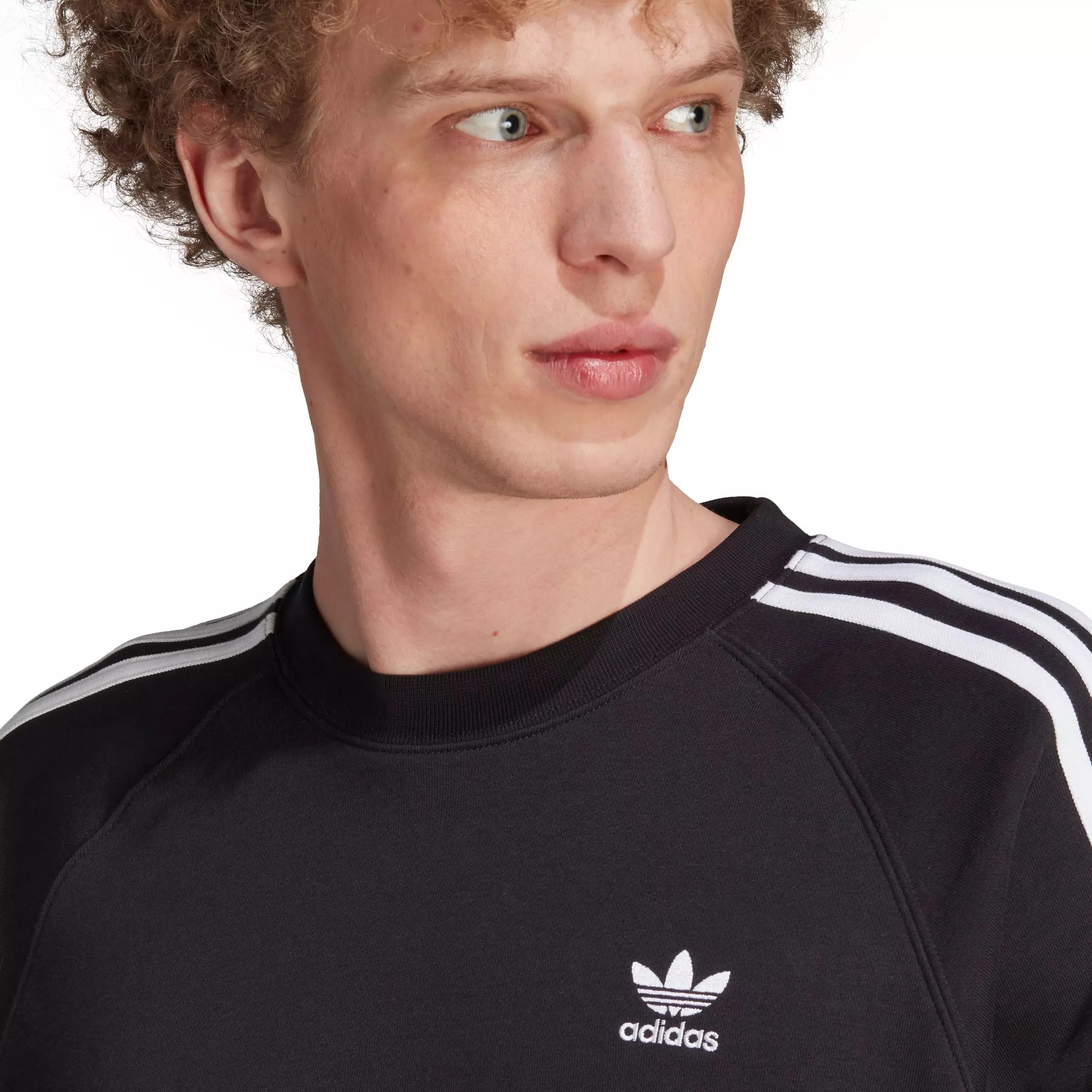 adidas Originals Men's Adicolor Classics 3-Stripes Sweatshirt-Black - BLACK