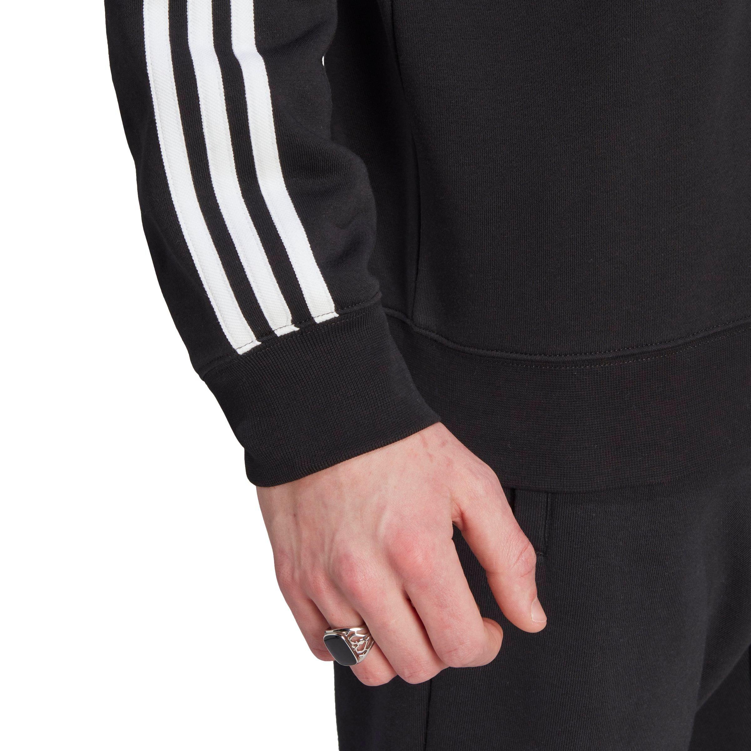 adidas Originals Men's Adicolor Classics 3-Stripes Sweatshirt-Black - BLACK Thumbnail View 4