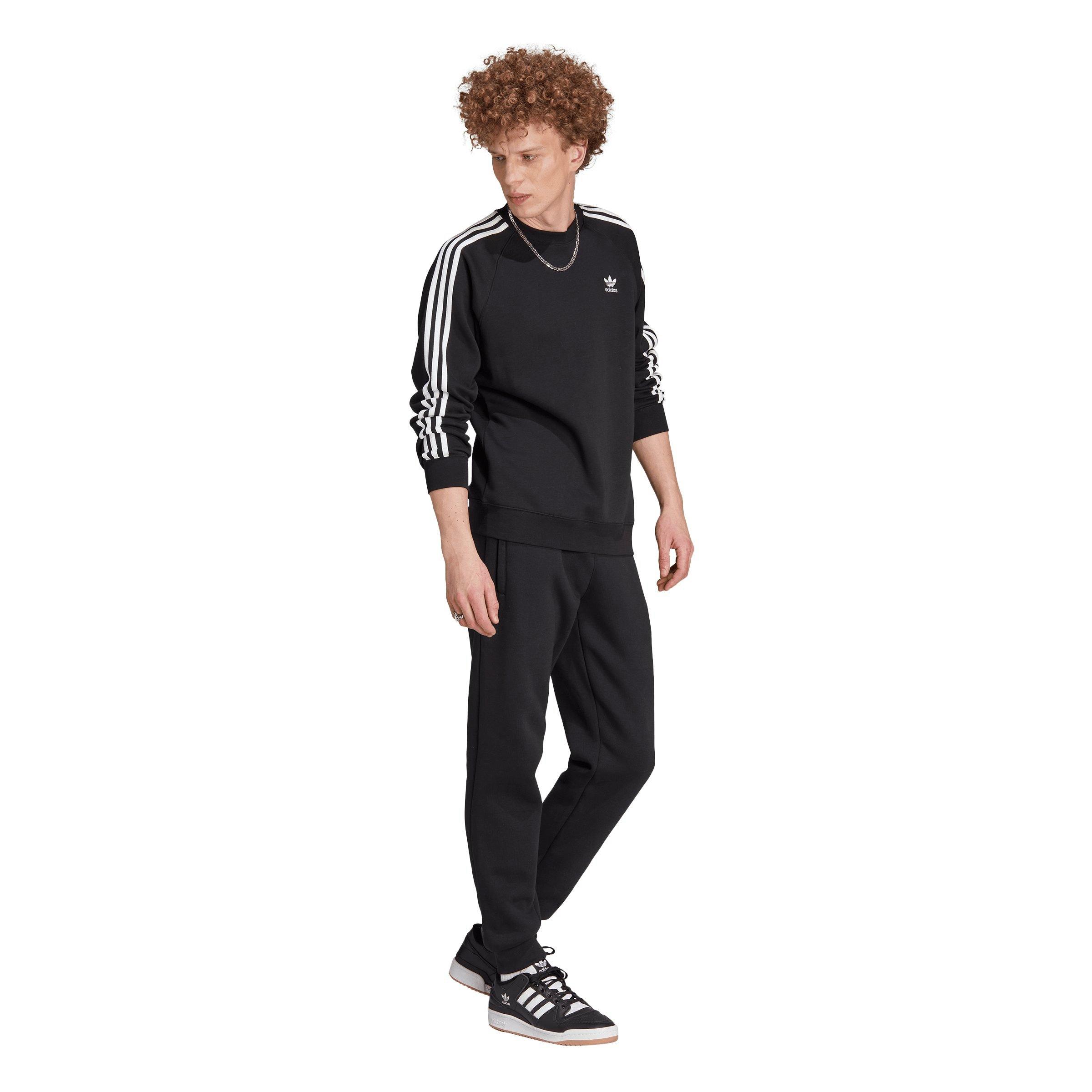 adidas Originals Men's Adicolor Classics 3-Stripes Sweatshirt-Black - BLACK Thumbnail View 5