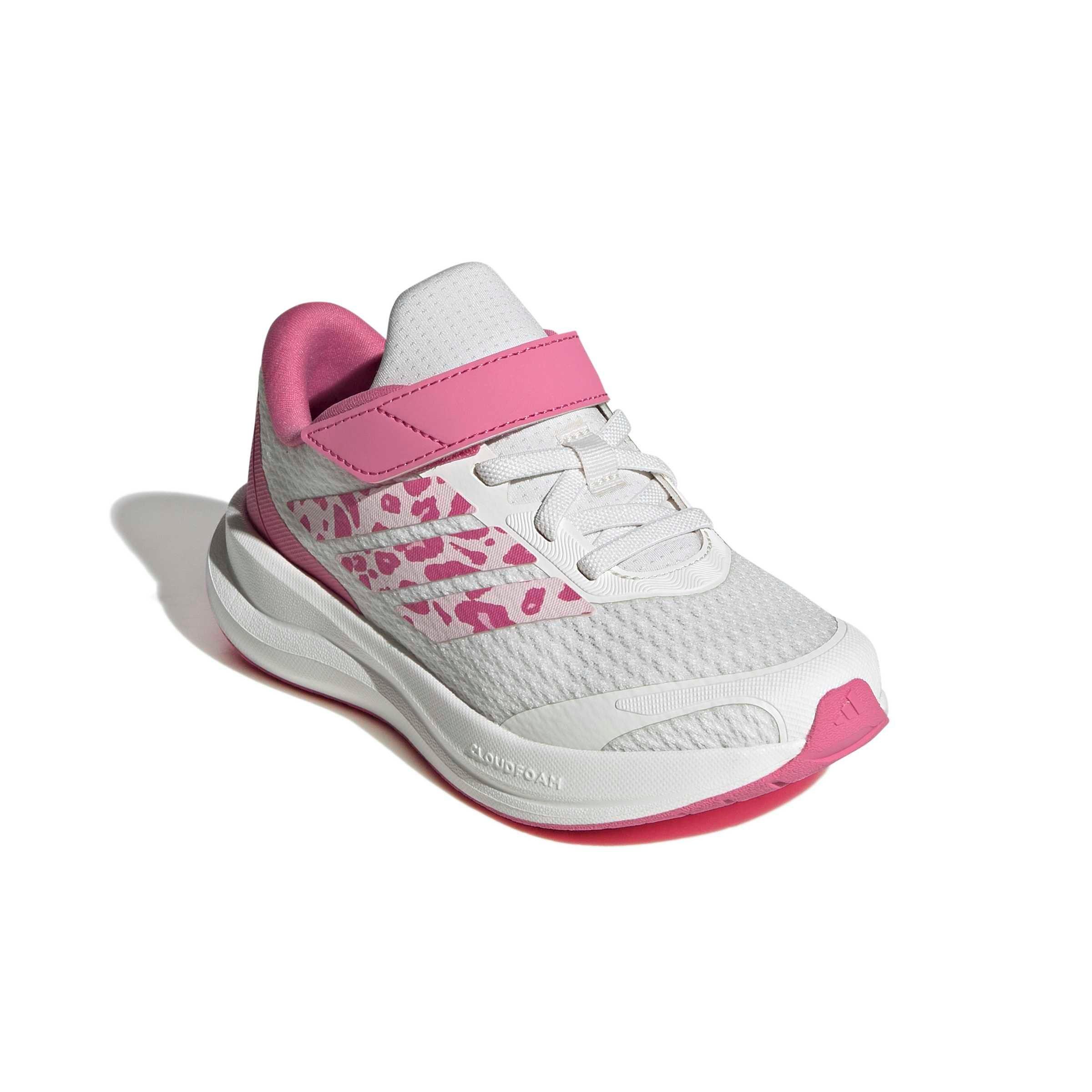 adidas Runfalcon 6 "Core White/Distilled Pink/Pink Fusion" Preschool Girls' Running Shoe - WHITE/PINK/PINK