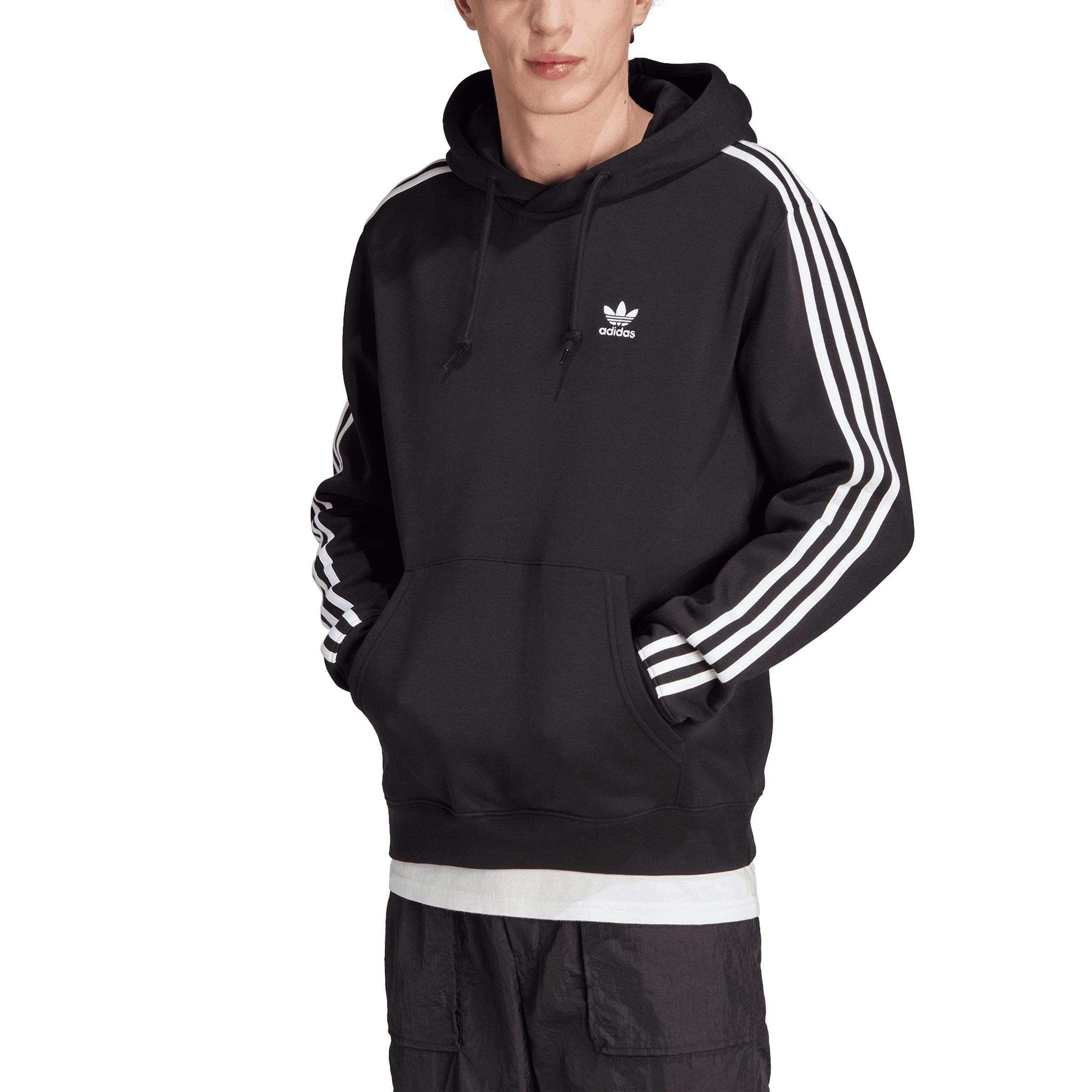adidas Originals Men's Adicolor Classics 3-Stripes Hoodie-Black - BLACK Thumbnail View 1