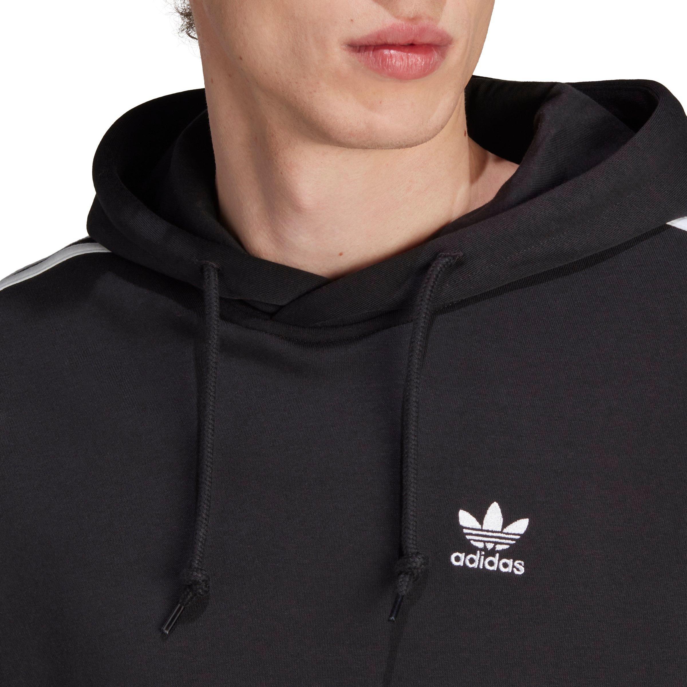 adidas Originals Men's Adicolor Classics 3-Stripes Hoodie-Black - BLACK Thumbnail View 3