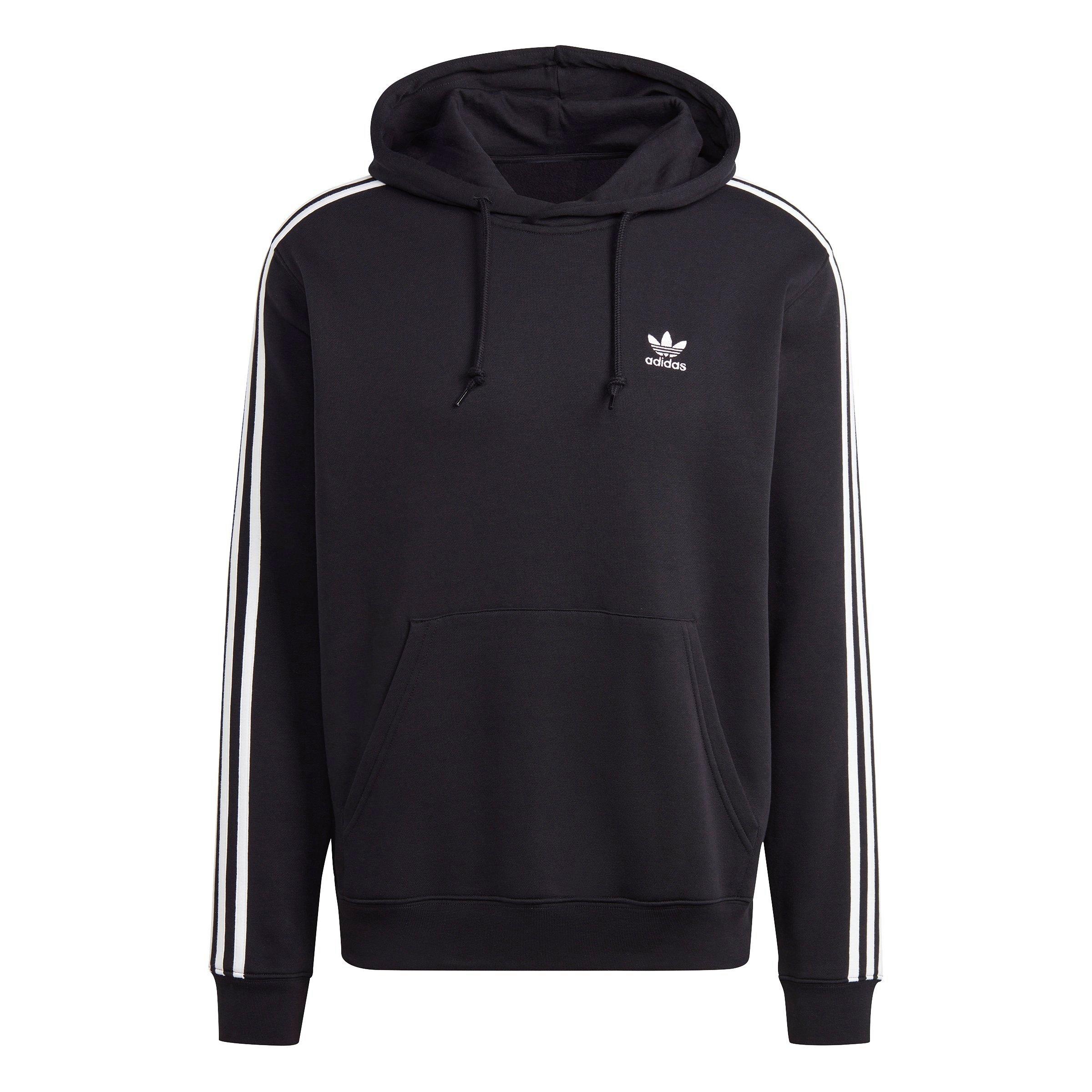 adidas Originals Men's Adicolor Classics 3-Stripes Hoodie-Black - BLACK Thumbnail View 6