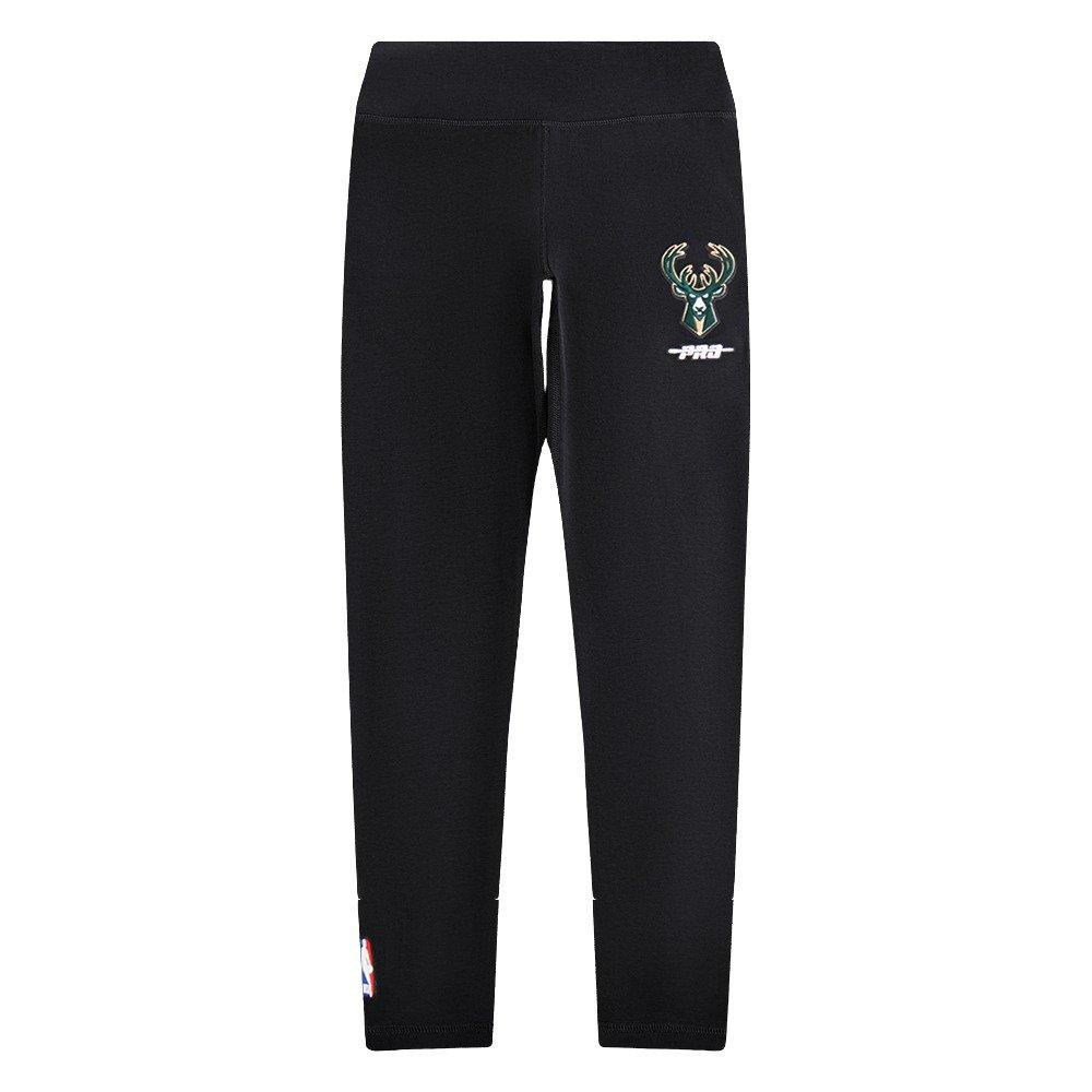 Pro Standard Big Girls' NBA Milwaukee Bucks Retro Classic Leggings -Black - BLACK Thumbnail View 1
