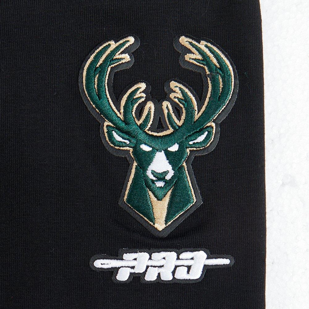 Pro Standard Big Girls' NBA Milwaukee Bucks Retro Classic Leggings - Black - BLACK Thumbnail View 3